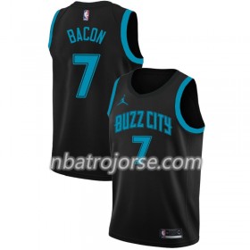 Män Charlotte Hornets Tröja Dwayne Bacon 7 2018-19 Jordan Brand City Edition Svart Swingman